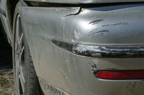 Damaged Car Bumper As a Result of a Car Accident Stock Photo - Image of automobile, brakelight ...