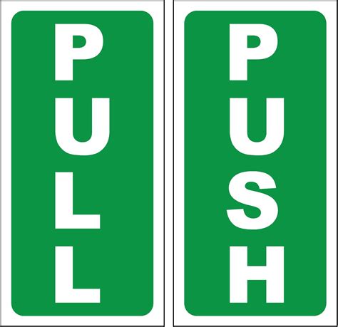 Buy PUSH - PULL DOOR SIGN/STICKER SELF ADHESIVE 180mm x 90mm Online at desertcartINDIA