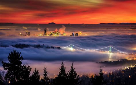 Cloud covered winter Vancouver wallpapers and images - wallpapers ...