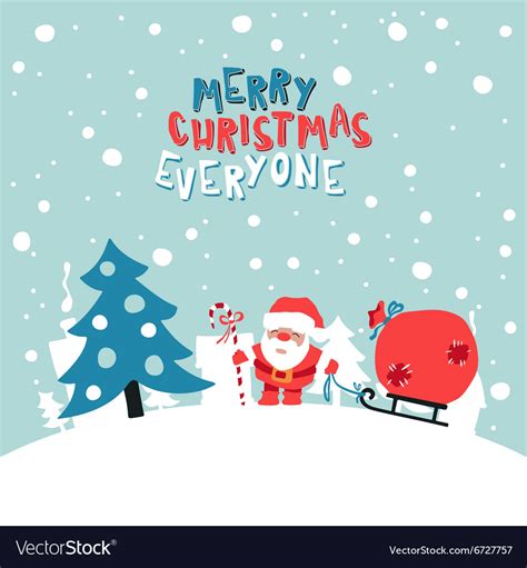 Merry christmas everyone Royalty Free Vector Image