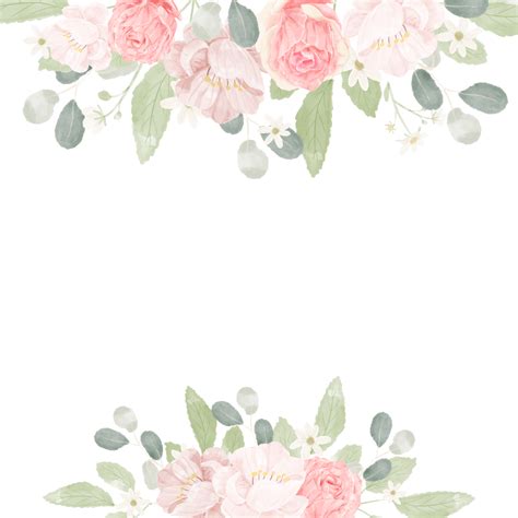 rosa pastel acuarela rosa flor ramo arreglo banner fondo 11461295 PNG