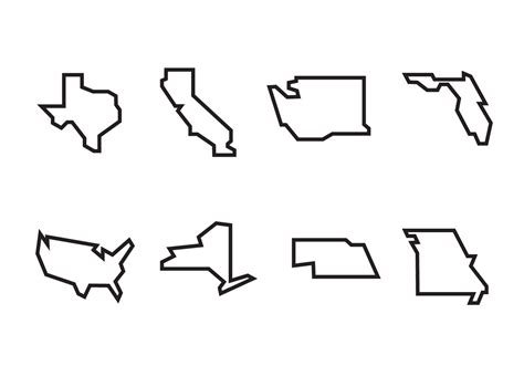 Free State Outlines Vector - Download Free Vector Art, Stock Graphics & Images