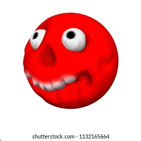 Red Ball Teeth Laughing On White 스톡 일러스트 1132165664 | Shutterstock