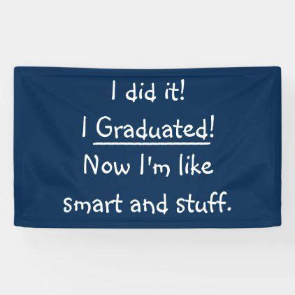 Smart Graduate Funny Graduation Party Fun Decor Banner | Zazzle.com ...