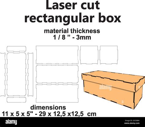 Laser cutting Laser cut box rectangular box with lid vector template ...