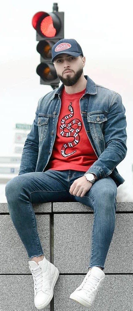 10 Captivating Crew Neck Outfit Ideas for Men to try in 2020 | Ootd men outfits, Red shirt men ...