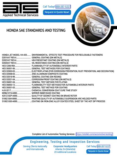 Honda Specs | PDF