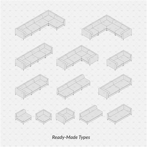 Parametric Modular Sectional Sofa Families for Revit | RD Studio