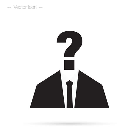 Anonymity icon. User silhouette with question mark. Unknown person ...