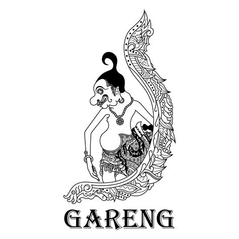 Wayang kulit gareng line art 11862281 Vector Art at Vecteezy