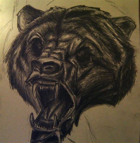 Scary Bear Drawing at GetDrawings | Free download