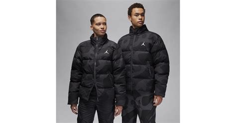 Nike Jordan Flight Heritage Down Jacket Cotton in Black for Men | Lyst