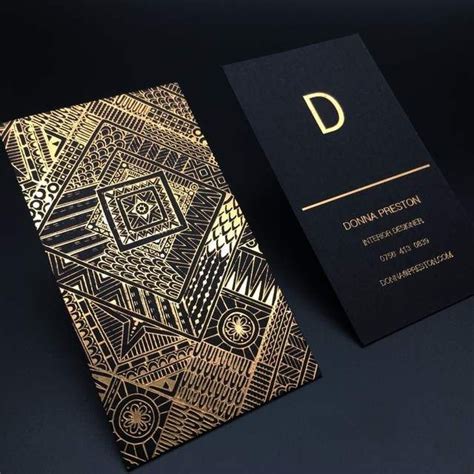 Luxury Gold Foil Black Card Business Card Customized Name Card With Foil Stamping Visit www ...