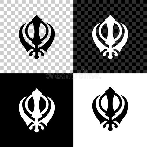 Sikhism Religion Khanda Symbol Icon Isolated On Transparent Background. Khanda Sikh Symbol Stock ...