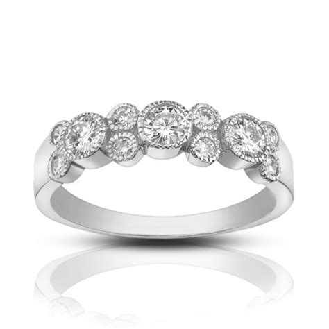 1.00 ct Ladies Round Cut Diamond Wedding Band Ring In Bezel Setting