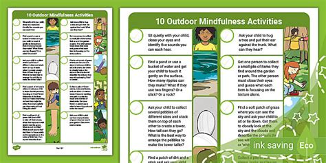 10 Outdoor Mindfulness Activities (teacher made) - Twinkl