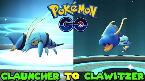 Evolving CLAUNCHER to CLAWITZER in Pokemon GO - YouTube