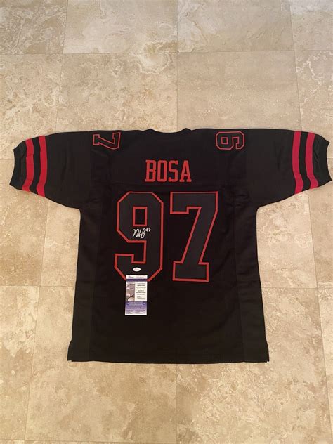 Nick Bosa Autographed Signed Custom Stitched Limited Edition Black 49Ers Jersey JSA