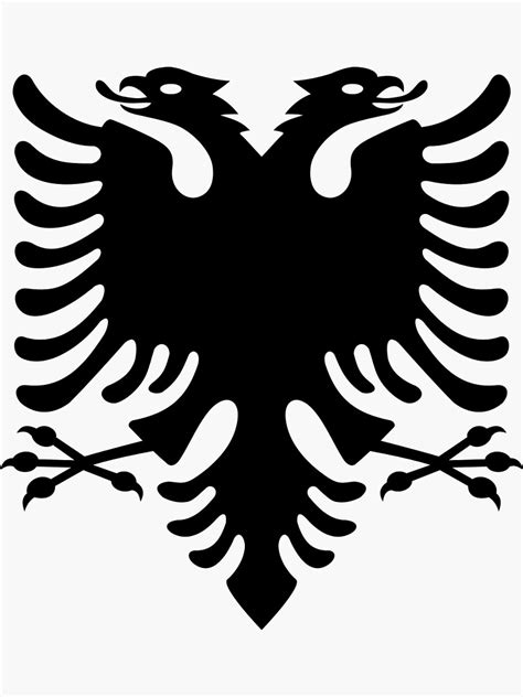 "Albanian Eagle Flag" Sticker for Sale by oscillatingsine | Redbubble