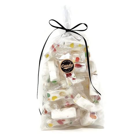 Nougat Jubes, Soft Chewy Nougat Jujube Candy With Fruity Jelly Beans, Bulk Gift Bags (One Pound ...