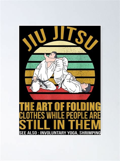 "Funny Retro Brazilian Jiu-Jitsu MMA Gifts For Jiu Jitsu " Poster for ...