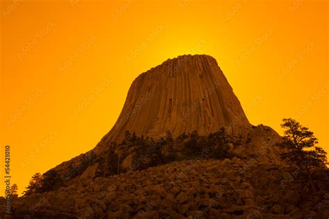 Devils Tower Sunrise Stock Photo | Adobe Stock