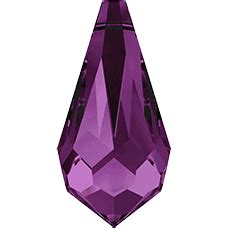 6000 - 15x7.5mm Swarovski Crystal Drop Pendants - Amethyst | Crystal Findings