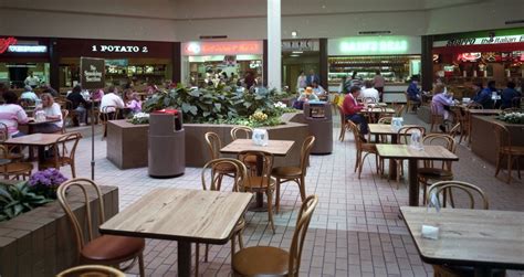 The food court at Dover Mall in Delaware. Picture is from 1991 but the design looks like a mix ...