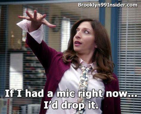 Brooklyn99 Mic Drop Meme, Movie Scenes, Movie Tv, Mike Drop, Comeback Jokes, Gina Linetti, Great ...