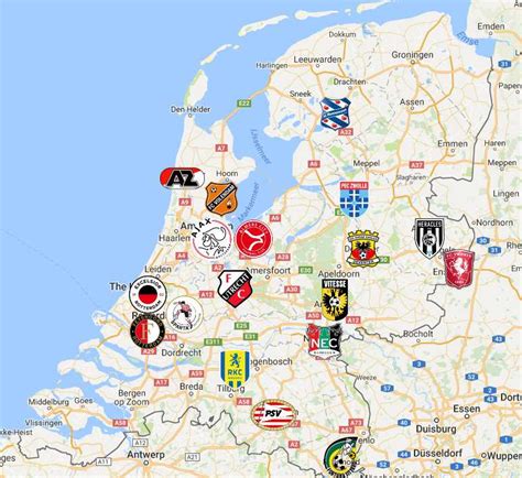 Eredivisie | Clubs | Logos - Sport League Maps : Maps of Sports Leagues