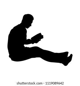 Man Reading Book Silhouette Vector Education Stock Vector (Royalty Free) 1119089642 | Shutterstock