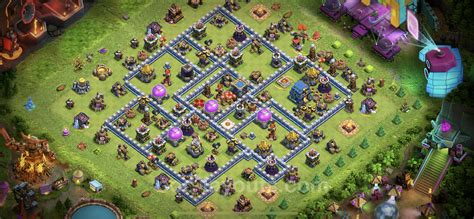 Best Base TH12 with Link, Hybrid Anti Everything - Town Hall Level 12 ...