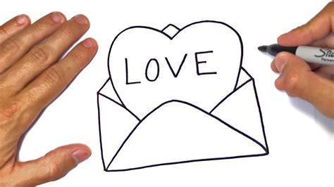 How to draw a Love Letter Step by Step Easy drawings