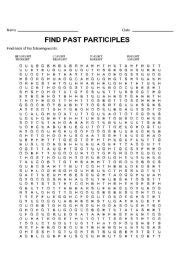 Past participle word search - ESL worksheet by snjeza