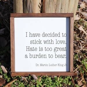 MLK Quote I Have Decided to Stick With Love Martin Luther - Etsy