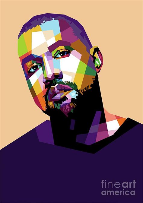 Kanye West Painting by Baturaja Vector | Fine Art America