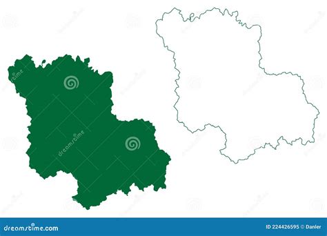 Jodhpur District Rajasthan State, Republic of India Map Vector Illustration, Scribble Sketch ...