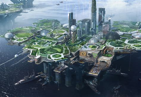 Futuristic Buildings Art