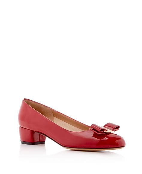 Lyst - Ferragamo Pumps - Vara in Red