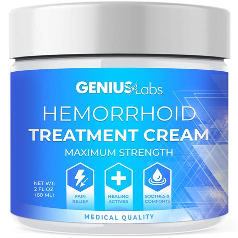 Genius Hemorrhoid Cream, Hemorrhoid Treatment, Hemorrhoid & Fissure Ointment, Fast Relief ...