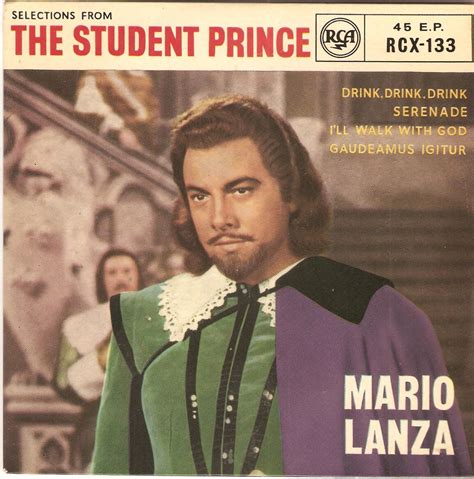 Mario Lanza. "The Student Prince" RCA RCX-133. | Lanzas, Mario, Canciones