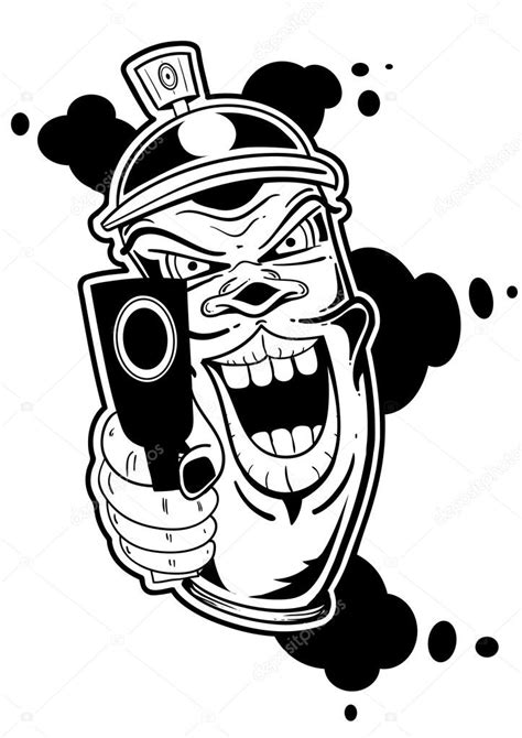 Gangster graffiti spraycan Stock Vector Image by ©elh3ffe #55920323