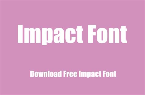 Impact Font - Dafont Free