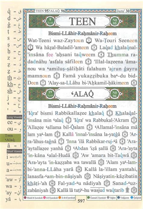 Quran with transliteration and English translation