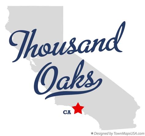 Map of Thousand Oaks, CA, California