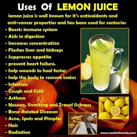 Benefits Of Lemon Juice - health benefits