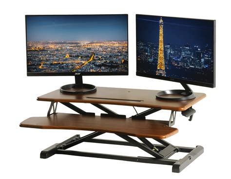 TechOrbits Rise-X Light Standing Desk Converter - Height Adjustable ...