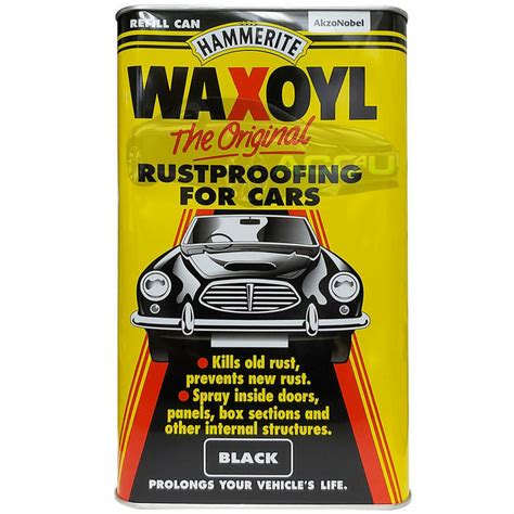 Hammerite Waxoyl BLACK Underbody Seal Rust Proofing Treatment 5 LITRE