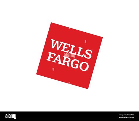 Wells Fargo, rotated logo, white background B Stock Photo - Alamy