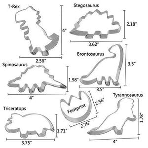 Dinosaur Cookie Cutters Set - 7 Piece Stainless Steel Cutters Molds – Decotree.co Online Shop